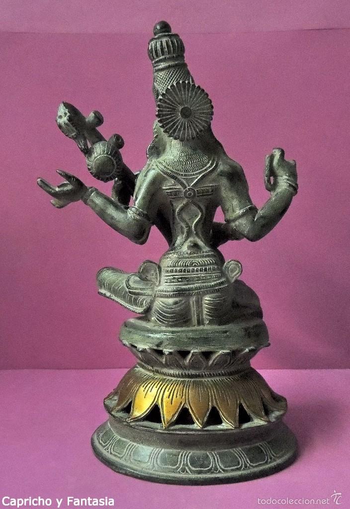 Arte: Diosa Sarasvati en bronce n&ordm; 1833 - Foto 5