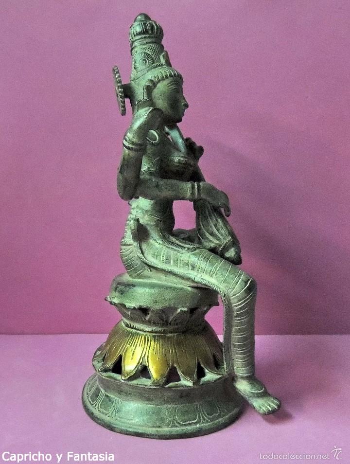 Arte: Diosa Sarasvati en bronce n&ordm; 1833 - Foto 7