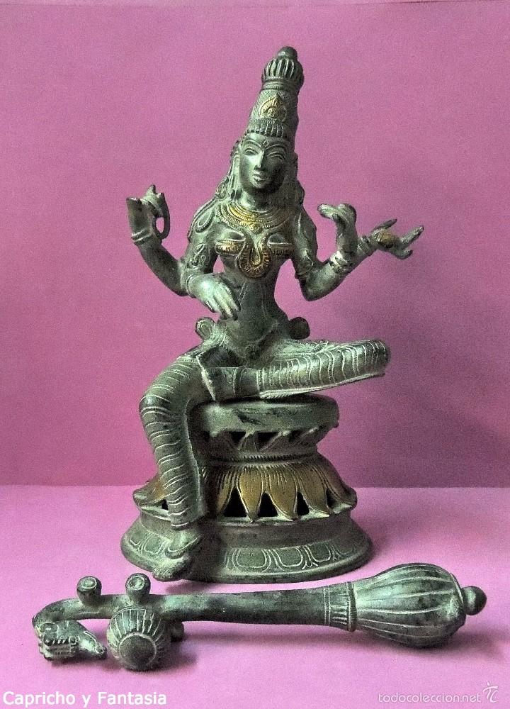 Arte: Diosa Sarasvati en bronce n&ordm; 1833 - Foto 11