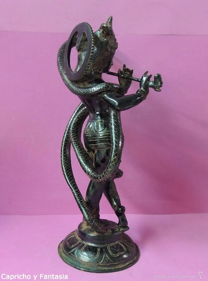 Arte: Dios Krishna en bronce n&ordm; 1897 - Foto 6