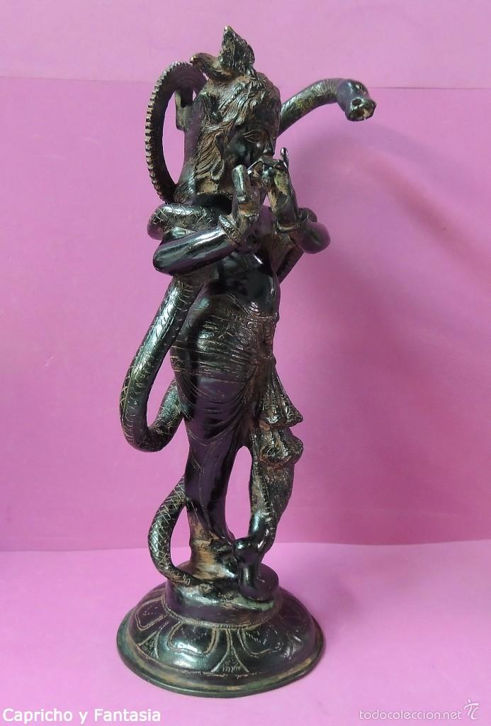 Arte: Dios Krishna en bronce n&ordm; 1897 - Foto 7