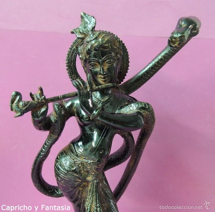Arte: Dios Krishna en bronce n&ordm; 1897 - Foto 9