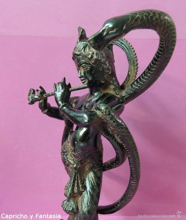 Arte: Dios Krishna en bronce n&ordm; 1897 - Foto 11