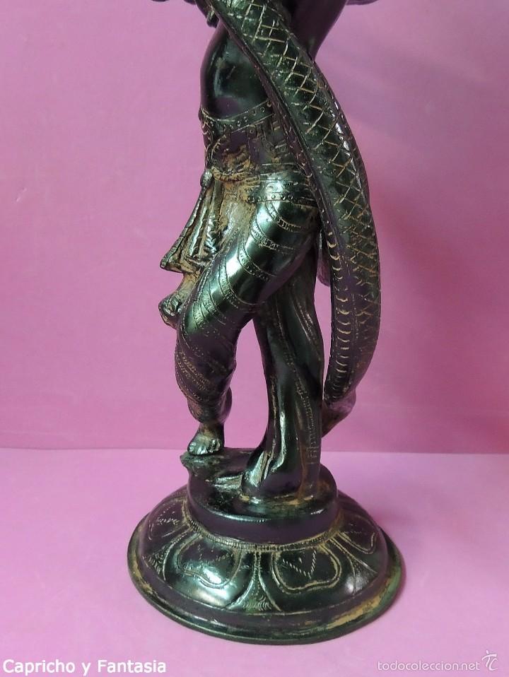 Arte: Dios Krishna en bronce n&ordm; 1897 - Foto 14