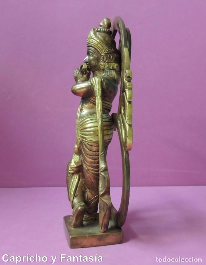 Arte: Dios Krishna en bronce n&ordm; 786 - Foto 3