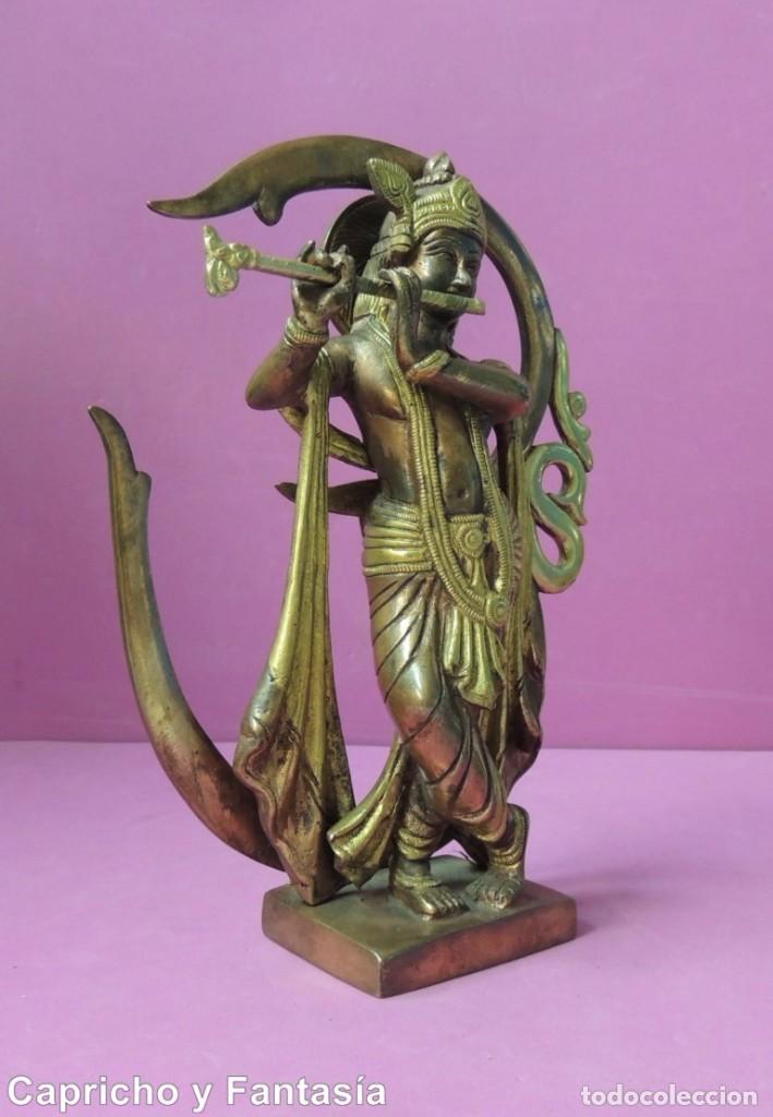 Arte: Dios Krishna en bronce n&ordm; 786 - Foto 8