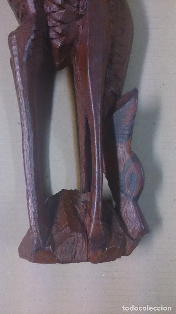 Arte: Pareja de figuras de cervatillos en madera - Foto 5