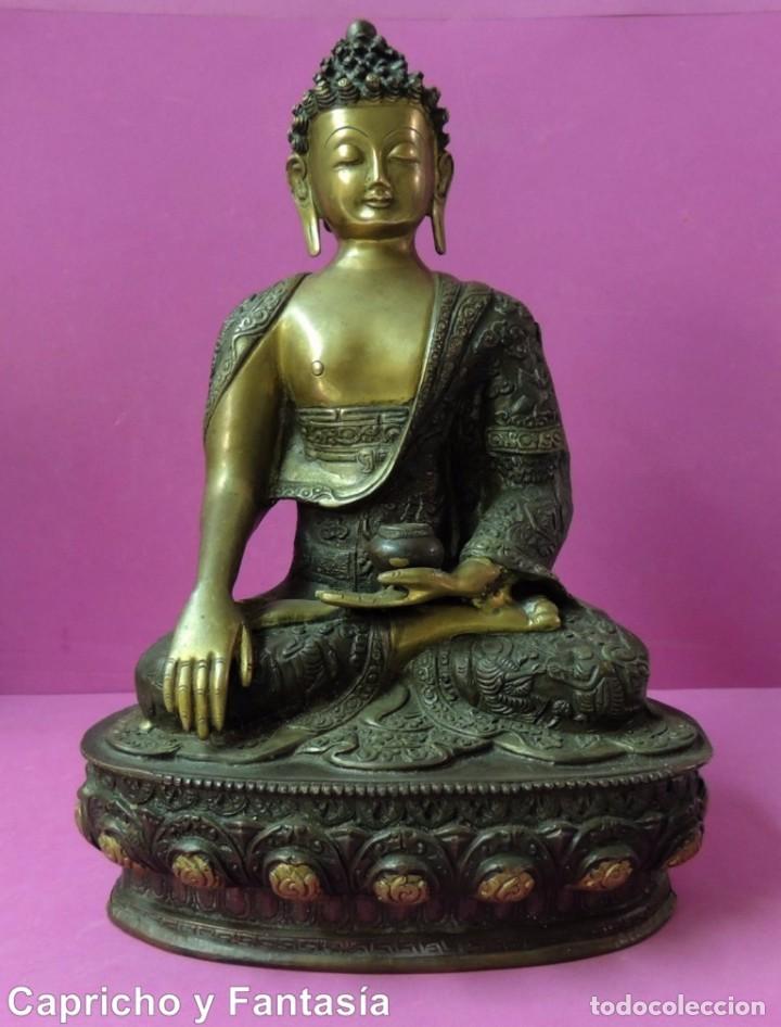 Arte: Figura de Buda en bronce n&ordm; 597 - Foto 1