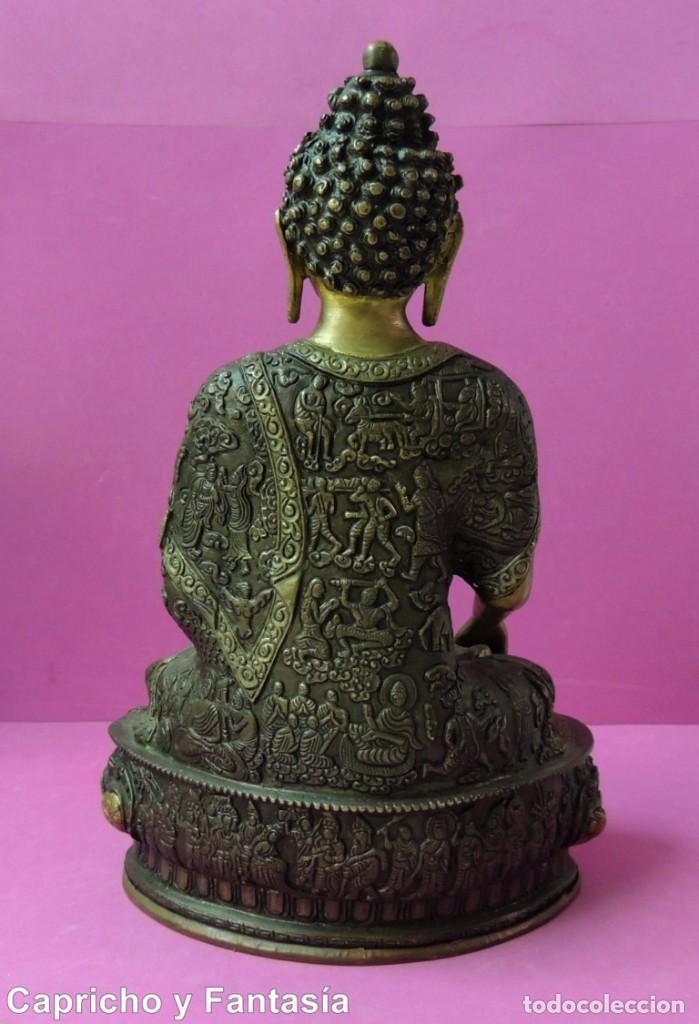 Arte: Figura de Buda en bronce n&ordm; 597 - Foto 4