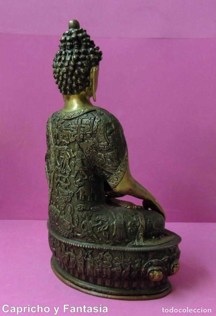 Arte: Figura de Buda en bronce n&ordm; 597 - Foto 5