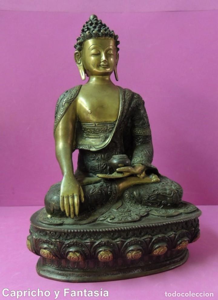 Arte: Figura de Buda en bronce n&ordm; 597 - Foto 7