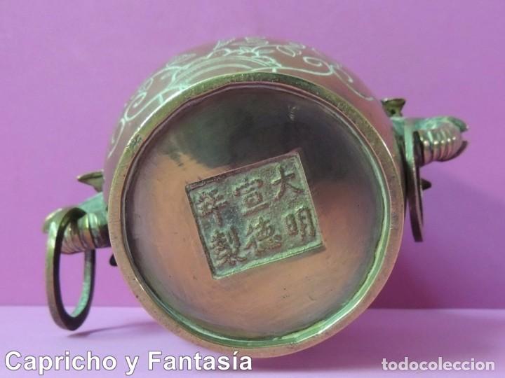 Arte: Jarr&oacute;n chino de bronce n&ordm; 1416 - Foto 7