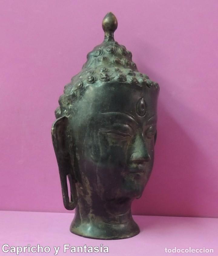 Arte: Buda. Cabeza de bronce n&ordm; 1499 - Foto 2
