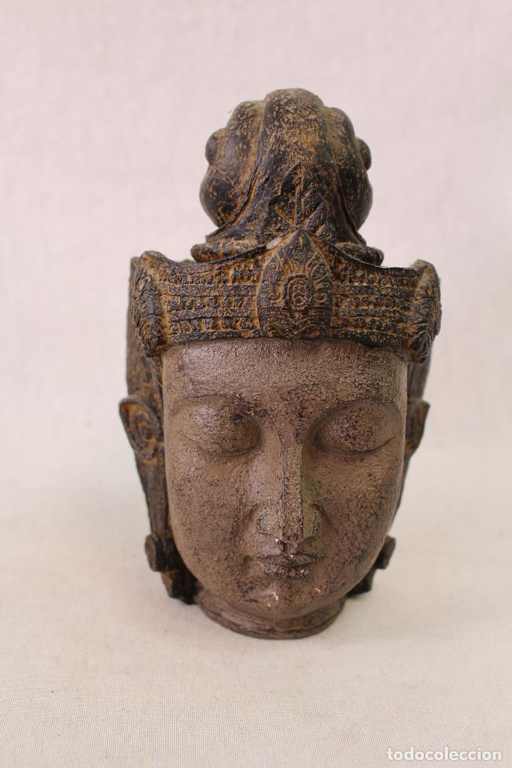 Arte: cabeza de buda en resina - Foto 1