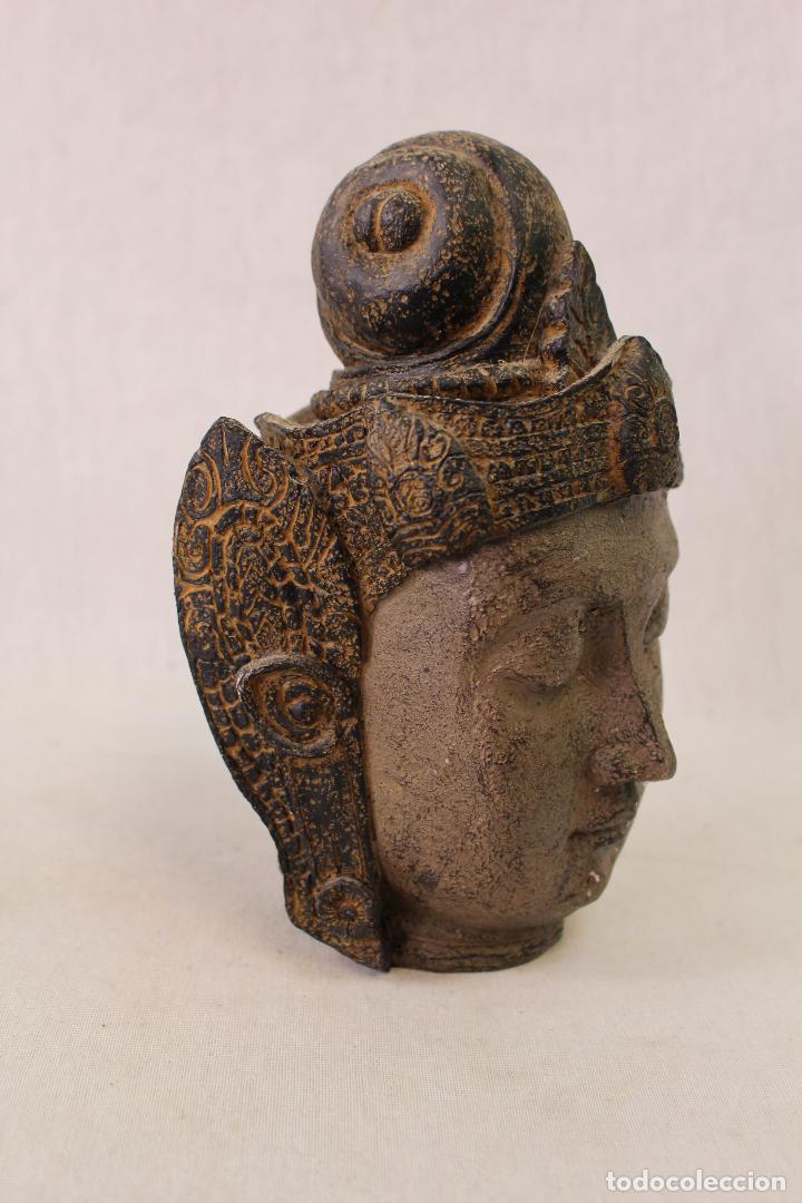 Arte: cabeza de buda en resina - Foto 4