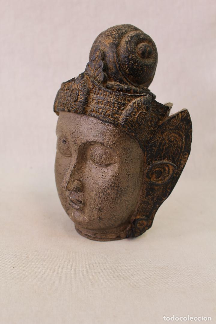 Arte: cabeza de buda en resina - Foto 5