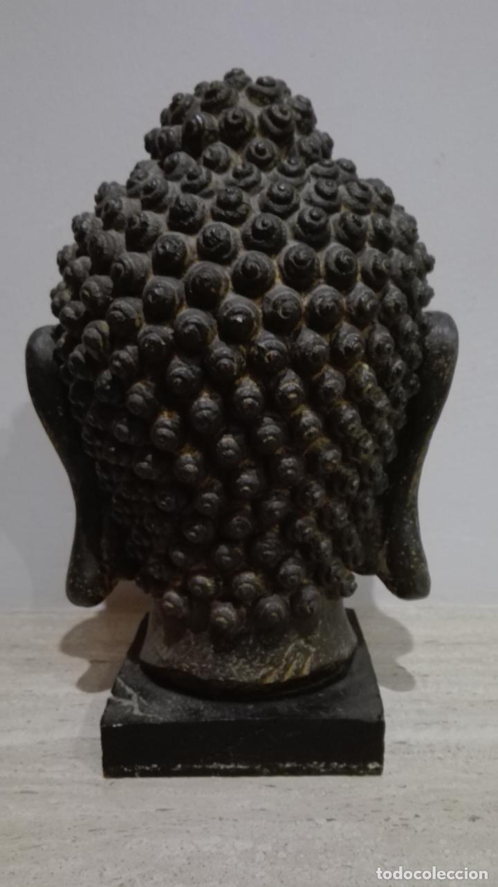 Arte: Cabeza de budha de talla - Foto 2