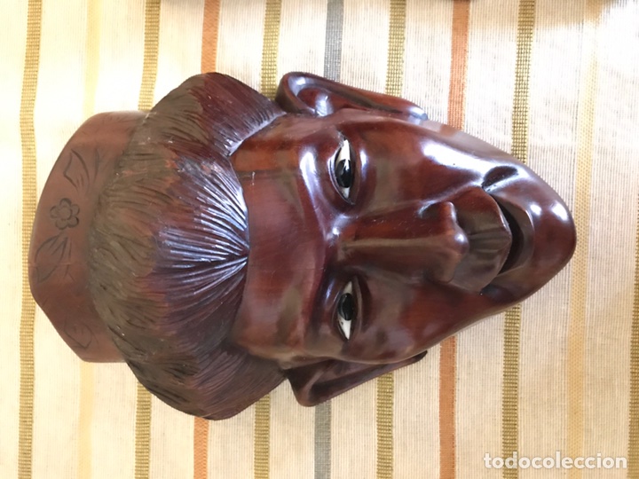 Arte: Pareja Cara tallada madera oriental - Foto 3
