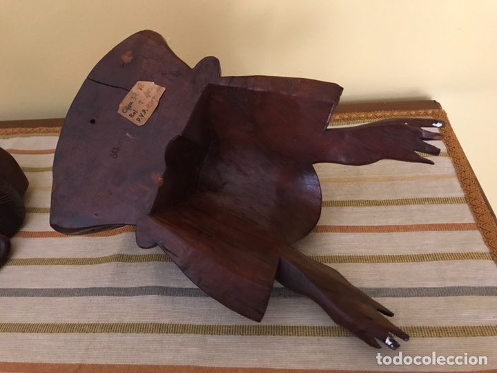 Arte: Pareja Cara tallada madera oriental - Foto 4