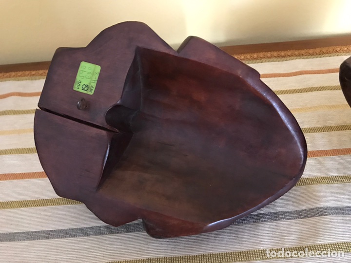Arte: Pareja Cara tallada madera oriental - Foto 5