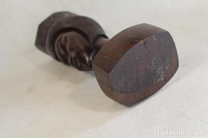 Arte: busto africana en madera tallada - Foto 5