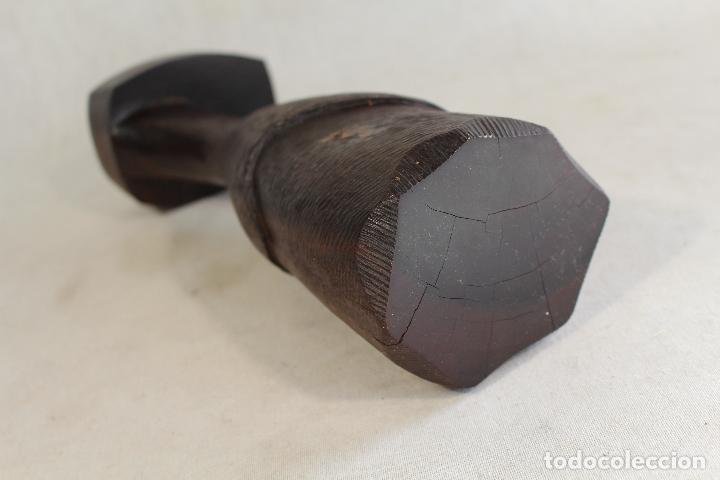 Arte: busto africana en madera tallada - Foto 6