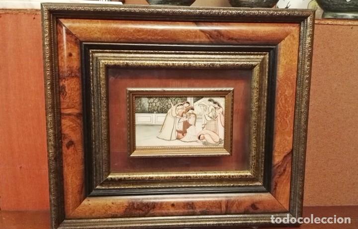 Arte: Cuadro tabla hueso pintada - Foto 1