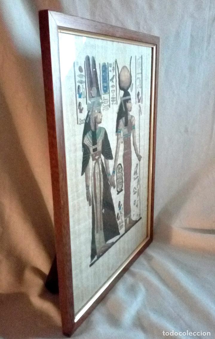 Arte: PAPIRO EGIPCIO ENMARCADO. - Foto 2