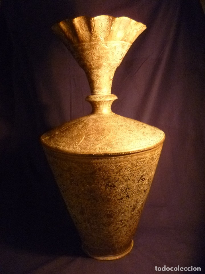 Arte: Jarr&oacute;n asi&aacute;tico de bronce tallado - Foto 3