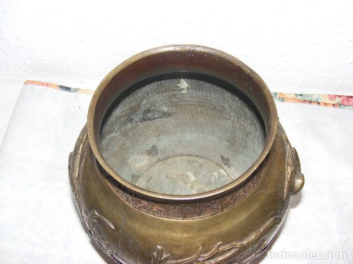 Arte: PAREJA JARRONES BRONCE CHINOS - Foto 4