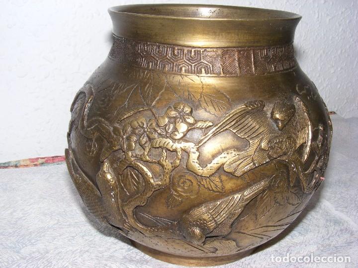Arte: PAREJA JARRONES BRONCE CHINOS - Foto 9