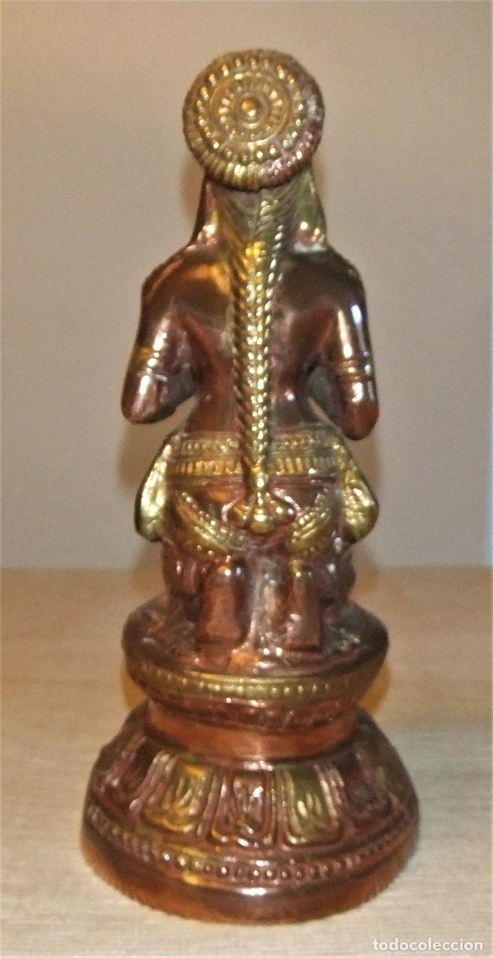 Arte: FUGURA DE BRONCE Y COBRE DE LA INDIA - Foto 4