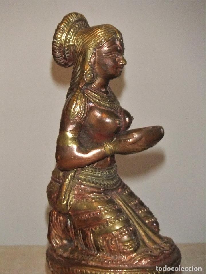 Arte: FUGURA DE BRONCE Y COBRE DE LA INDIA - Foto 7