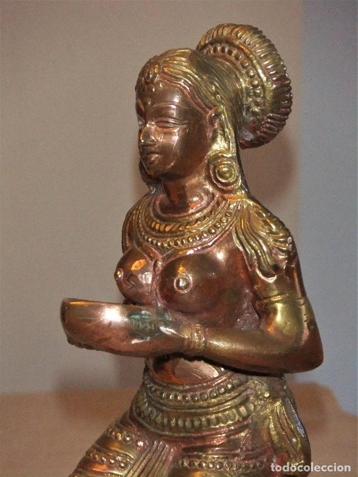 Arte: FUGURA DE BRONCE Y COBRE DE LA INDIA - Foto 8