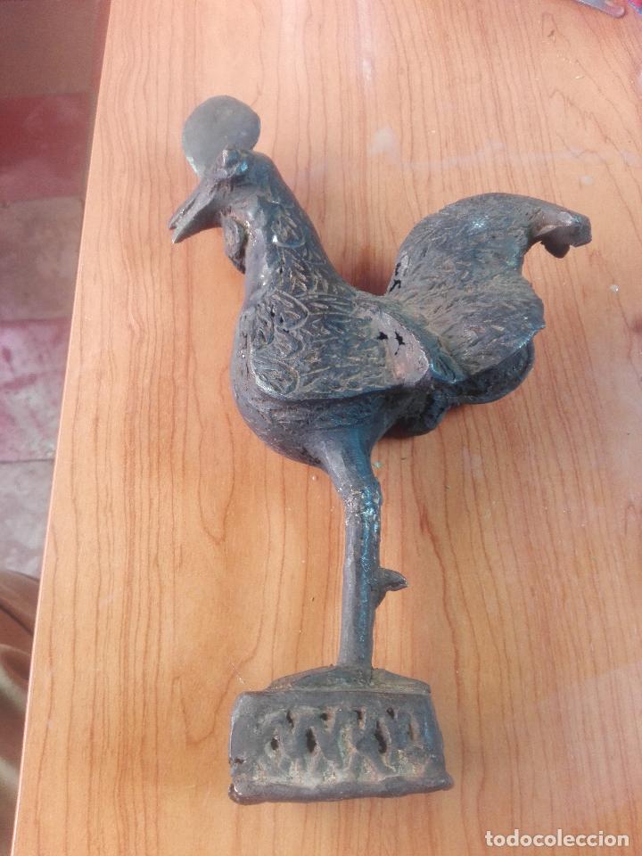 Arte: Gallo bronce Benin 30cm - Foto 2
