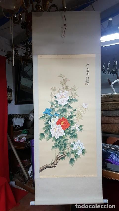 rama con flores. delicado dibujo oriental sobre - Buy Antique ethnic art  from Asia on todocoleccion