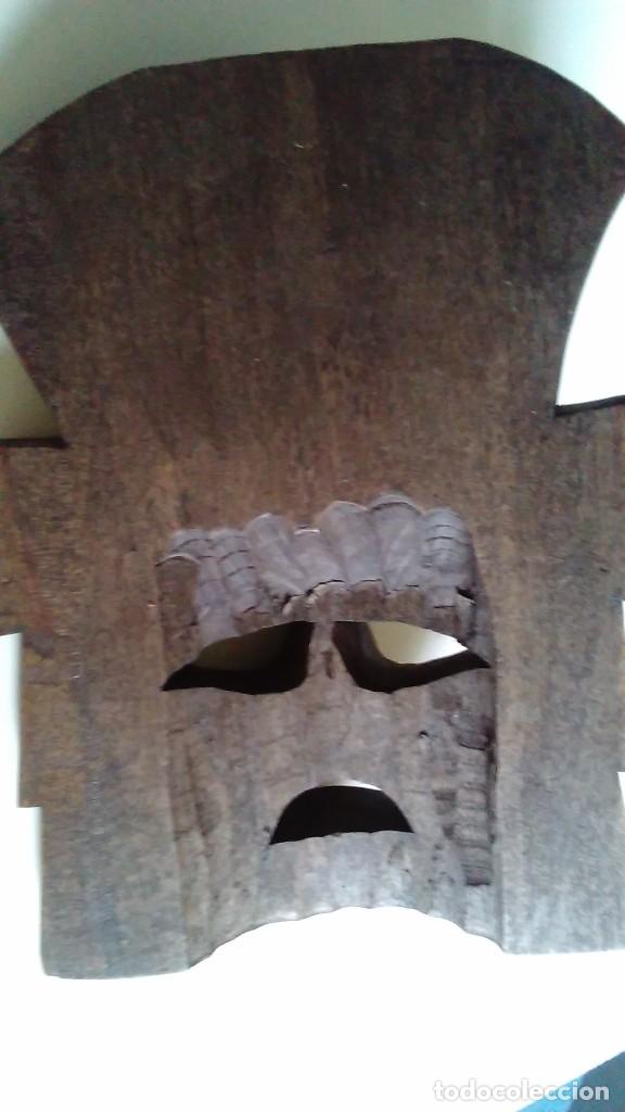 Arte: M&aacute;scara de madera policromada tipo azteca - Foto 11