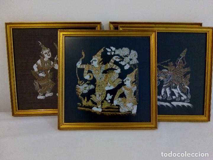 Arte: Seda pintada a mano de India. 33 cm. - Foto 1