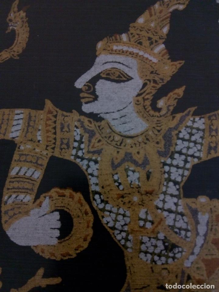 Arte: Seda pintada a mano de India. 33 cm. - Foto 6