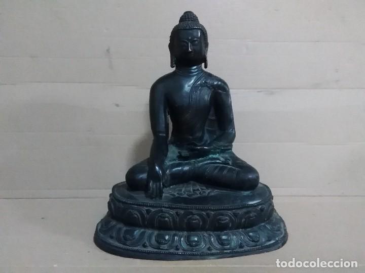 Arte: Buda de metal ( bronce) 23 x 18 ctms - Foto 1