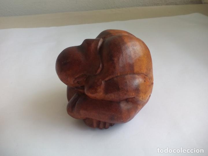 Arte: TALLA DE MADERA DE EL LLANTO DE BUDA - Foto 1