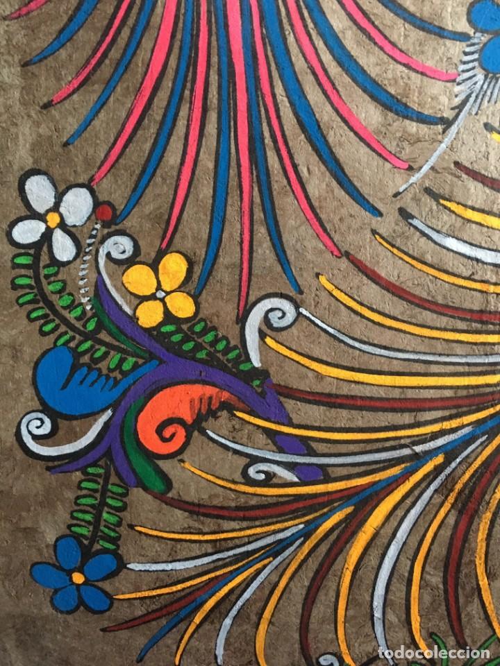 Arte: Pintura (temple) mexicana sobre lámina de corcho - Arte étnico mexicano - 60 x 40 cm (1) - Foto 3 - 144822094
