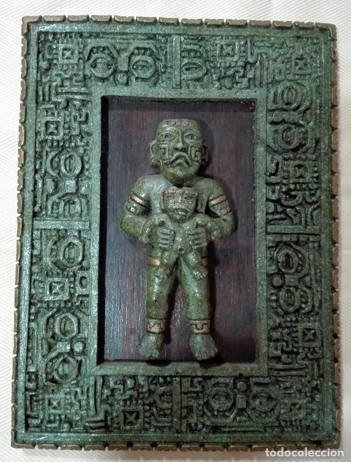 Arte: RELIEVE AZTECA DE MALAQUITA - Foto 2