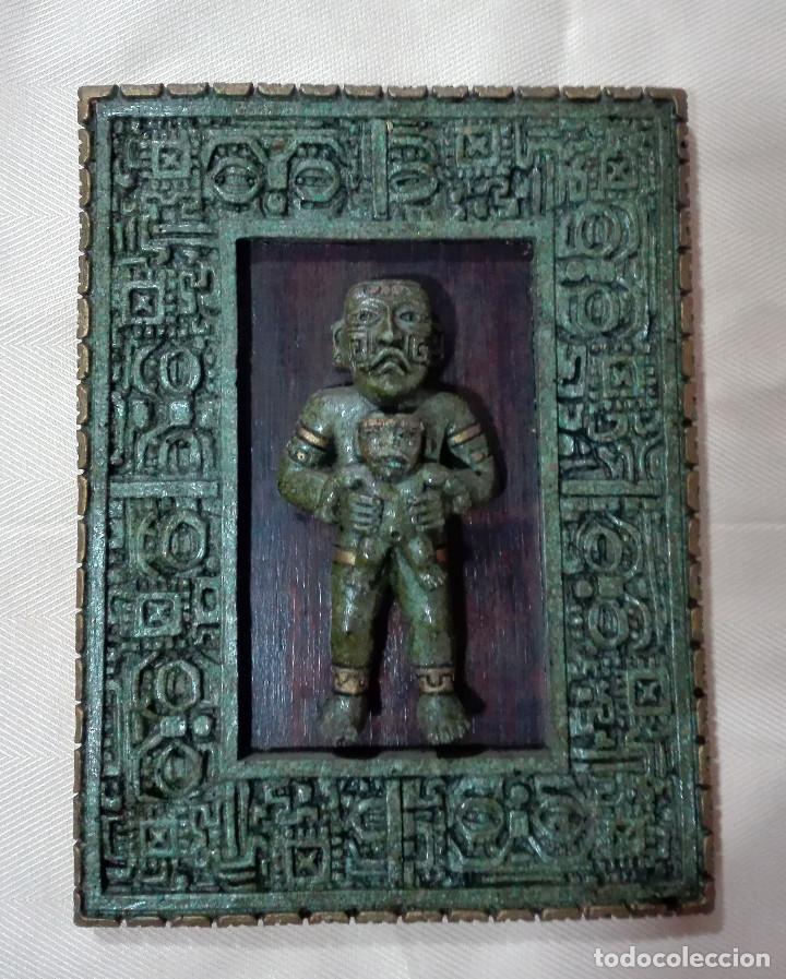 Arte: RELIEVE AZTECA DE MALAQUITA - Foto 1