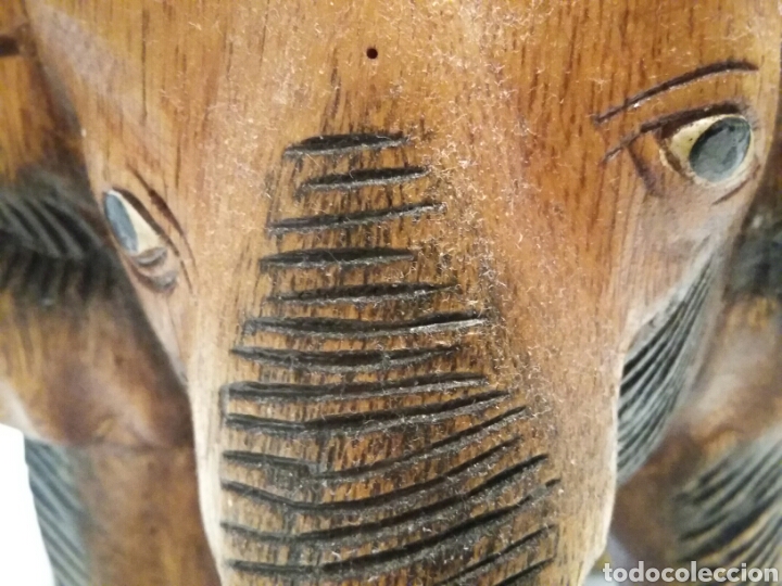 Arte: Objeto decorativo elefante en madera. - Foto 4