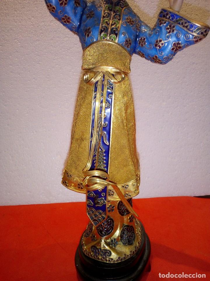 Arte: Antigua Figura de dama oriental en cloissone - Foto 4 - 159908626