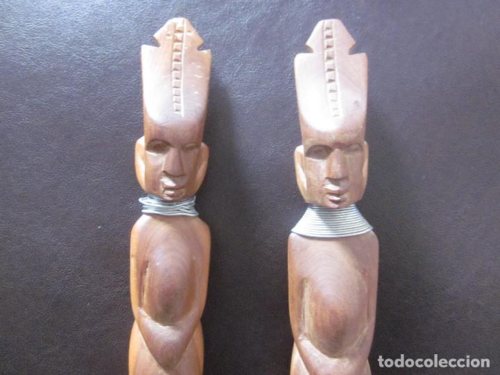 Arte: PAR DE CUBIERTOS AFRICANOS - Foto 2