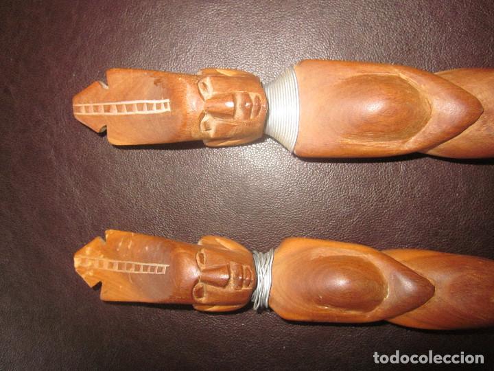Arte: PAR DE CUBIERTOS AFRICANOS - Foto 3
