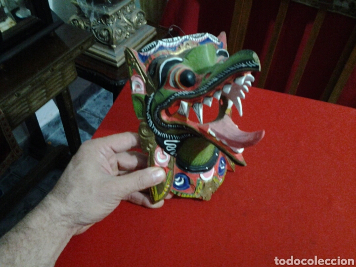 Arte: Mascara de drag&oacute;n en madera - Foto 9