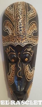 Arte: MASCARA TALLADA A MANO EN MADERA - Foto 1